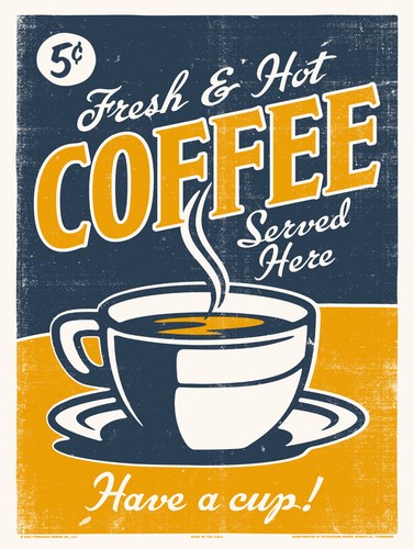 Fresh hot coffee - fresh, &