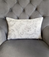 LAURA ASHLEY OBLONG 17” X 10” CUSHION COVER IN IRONWORK SCROLL STEEL 