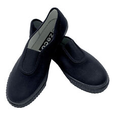 Zeco School Uniform Unisex Girls/Boys Adults Black Gusset Plimsolls (PL3218)
