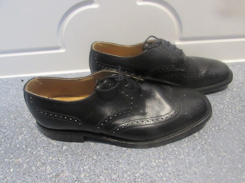 Cclarks black brogue - black, leather