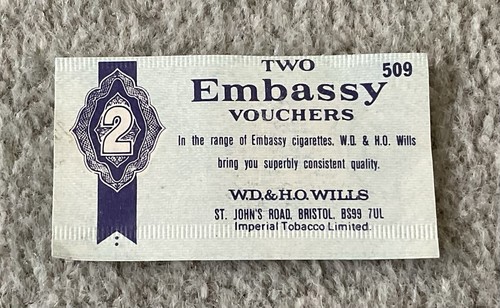 Embassy cigeratte voucher card - cigeratte,