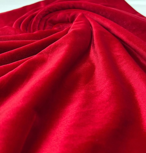 Metres red velvet velour - red,