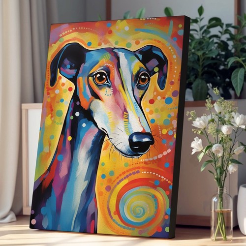 Greyhound abstract canvas - greyhound,