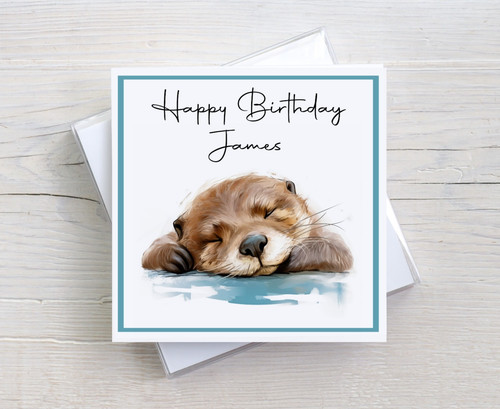 Otter birthday card - birthday,