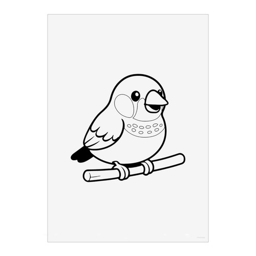 Zebra finch wall art - wall,