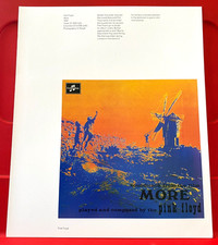 Pink Floyd More Album Cover Art PICTURE / PRINT 9.5" x 7.5"