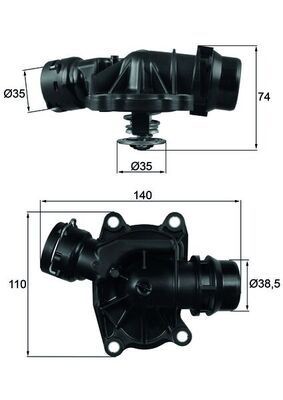 Thermostat coolant mahle ti - coolant,