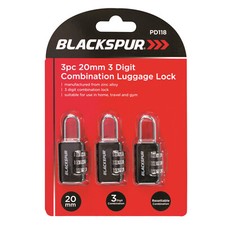 3PC 20mm Combination Lock 3 Digits for Luggage Suitcases Travel Security