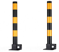 2 x Steel Bollard Folding