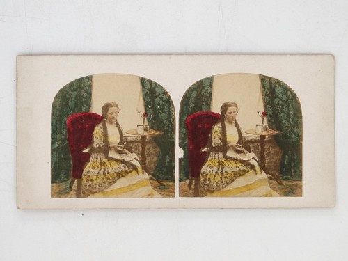 Woman reading letter portrait - letter,