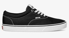 RRP £55 Brand New Boxed Mens Vans Doheny Canvas Trainers Black/White era UK 9.5