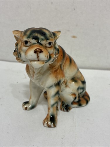 Vintage hand painted tiger - vintage,