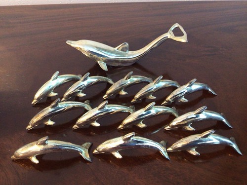 Silver plated dolphin - 12,