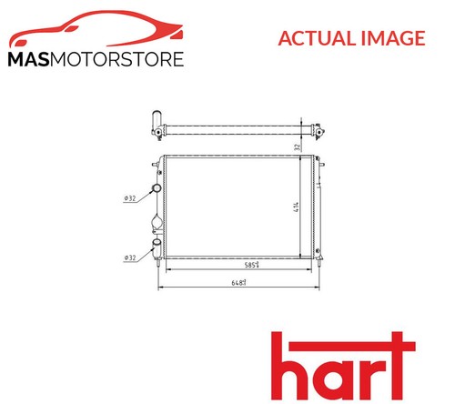 Engine cooling radiator - engine, hart