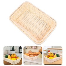 1Pc Woven Basket Storage Basket Fruit Display Basket Baguettes Bread Container
