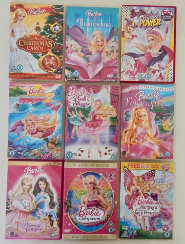 Mattel barbie dvd bundle - bundle, 9