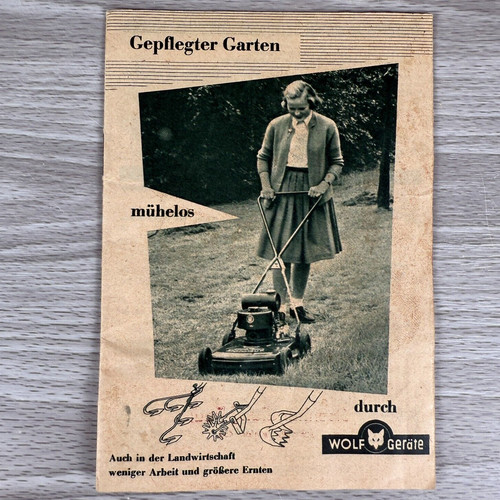 Vtg 1955 lawn - lawn, wolf