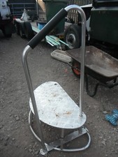 ALUMINIUM, LARGE SINGLE CARAVAN/MOTORHOME STEP WITH HANDRAIL (DERBYSHIRE)