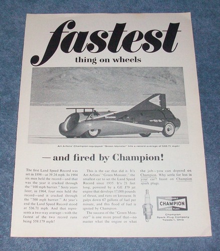 1965 champion spark plugs - champion,