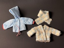 Blue Faerie Glen jacket set ski and woolly scarf fit 12" fashion doll