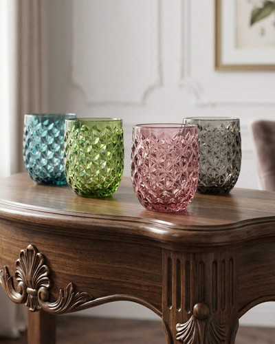 Textured diamond cut - textured, glass