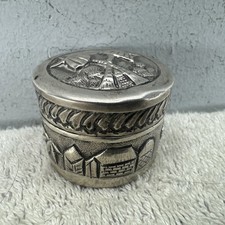 Antique Indian Solid Silver Pill Box