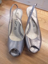 UNISA SILVER- SLINGBACK/PEEP