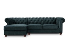 Ark Future Gosford Fabric Corner Sofa 5 Seater Blue with Cushions Left or Right