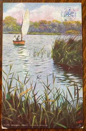 Norfolk broads antique 1905 - antique,