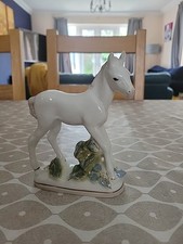 Vintage Chudovo 1950s White Horse USSR Porcelain Figurine