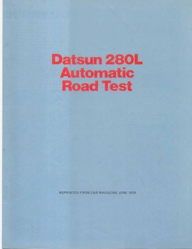 Datsun 280 series road test - series,