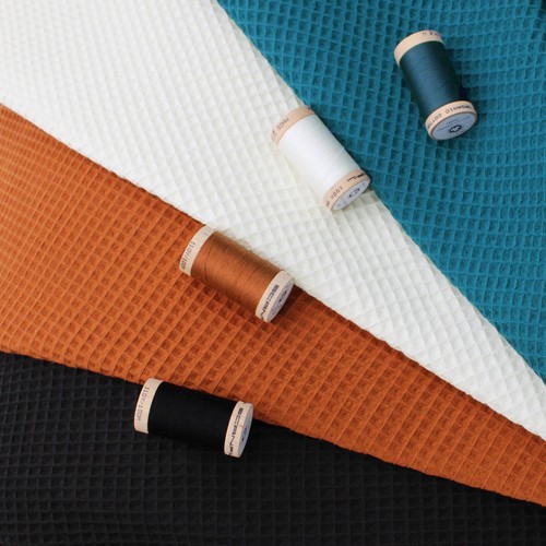 Waffle cotton honeycomb - cotton, pique