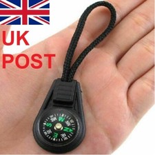 Mini Oil Filled Button Compass Military Survival Clip-On Rucksack Jacket Zipper