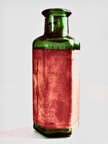 Poison bottle antique emerald - poison,