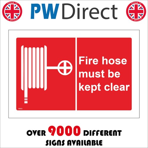 Sign fire hose reel must - sign, be