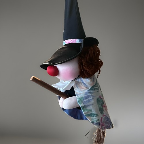 Flying witch doll - witch, riding
