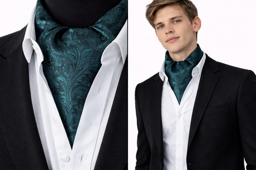 Men cravat ascot tie - men's, paisley