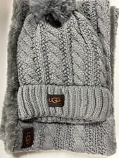 UGG GRAY INFINITY HAT AND