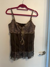 Mink/mushroom Top. Spaghetti