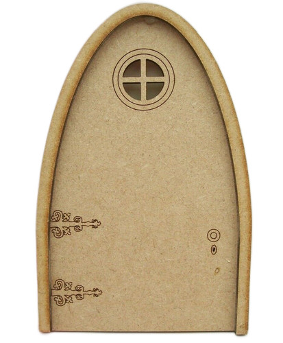 Mdf fairy door - mdf, round