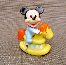 DISNEY MICKEY MOUSE BABY WIND UP ROCKING HORSE TOY ARCO