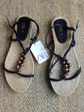 NWT Zara Beaded Black Ankle