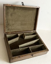 ANTIQUE CASE TAKES A PERCUSSION OR FLINTLOCK TYPE PISTOL GUN.