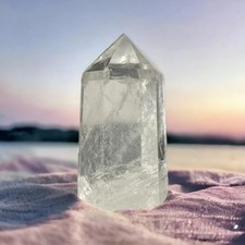 Clear Quartz Crystal Tower: High-Vibration Healing Point