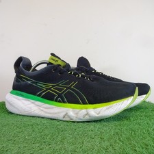 Asics Trainers Size 9.5 Men's Black Gel-Nimbus 25 Low Top Gym Running Shoes