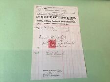 Peter Mathison Basket Art Wicker Furniture & Prams Manufacturers   Receipt 49638