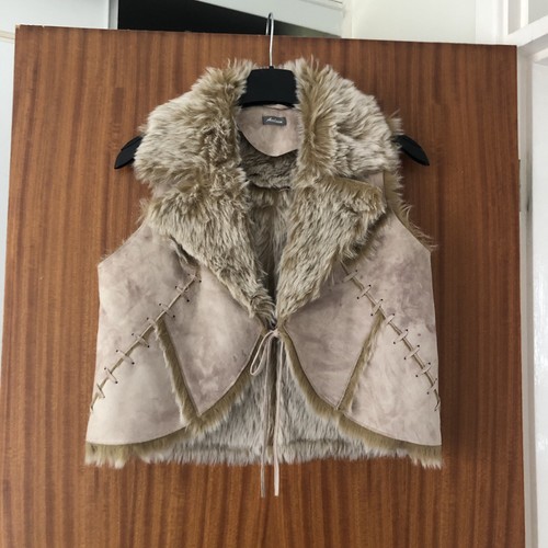 Ladies vintage beige faux - vintage, fur
