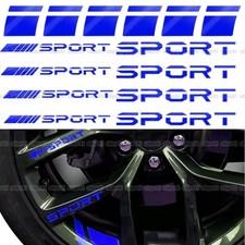 14Pcs Blue SPORT Logo Car Rim