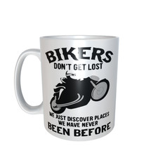 Biker don get lost coffee - biker, don't