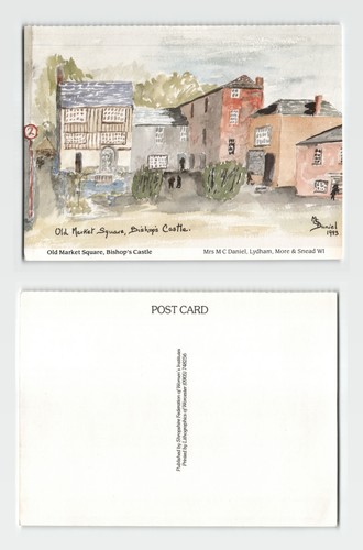 Postcard watercolour old - postcard,
